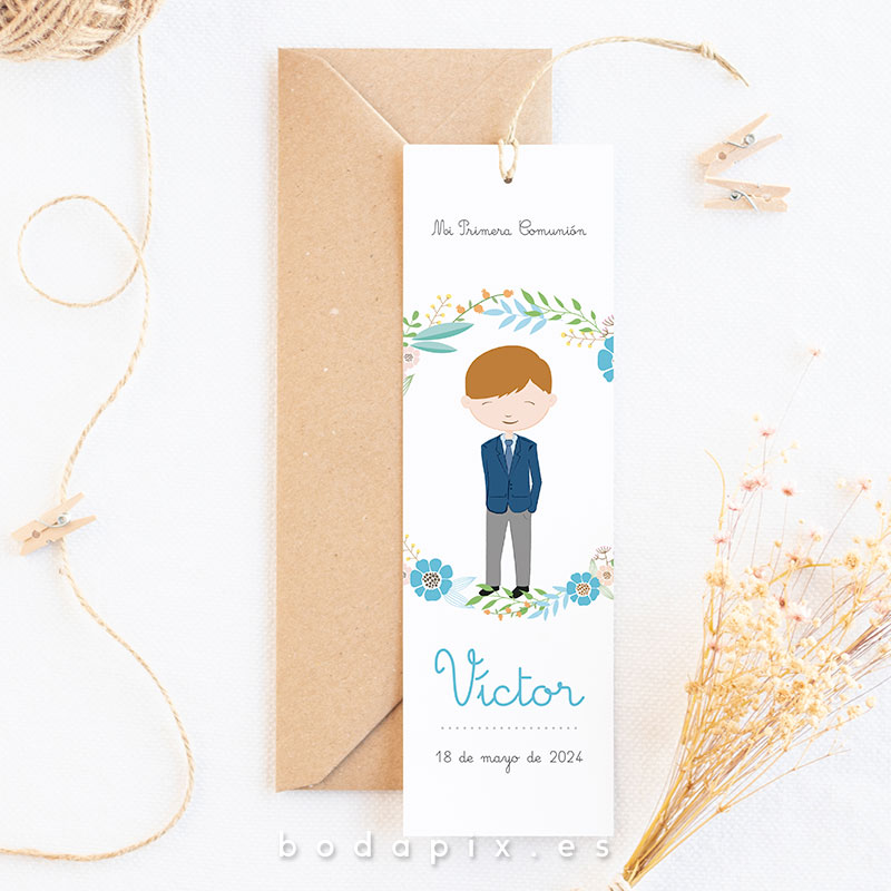 marcapáginas de comunión personalizado