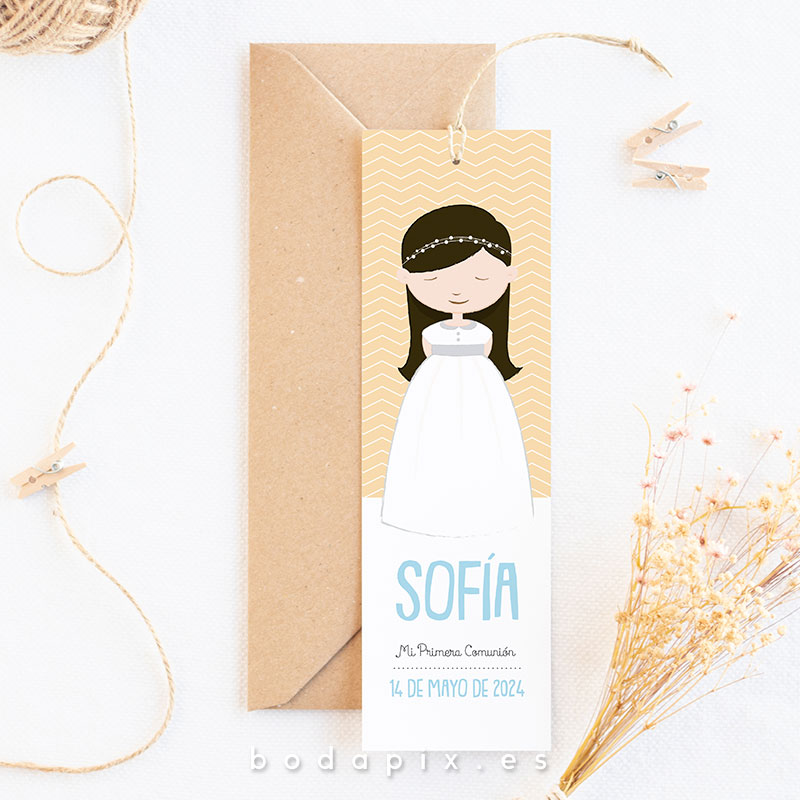 marcapáginas de comunión personalizado