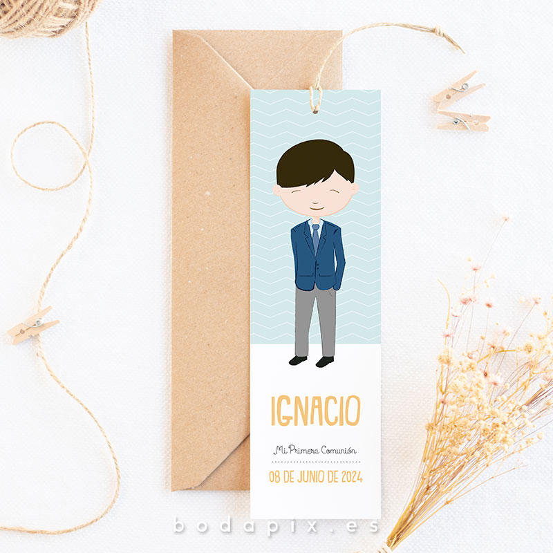 marcapáginas de comunión personalizado