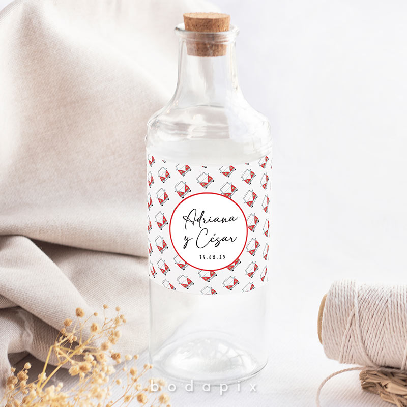 etiquetas para botellas de boda