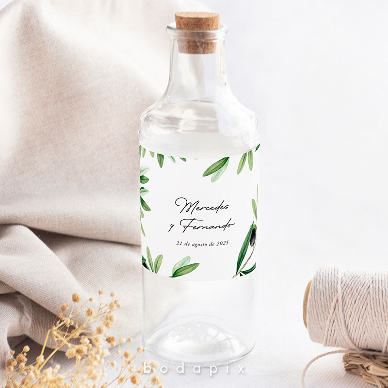 etiquetas para botellas de boda genova