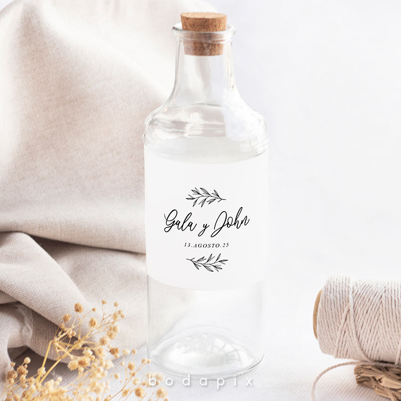 etiquetas para botellas de boda