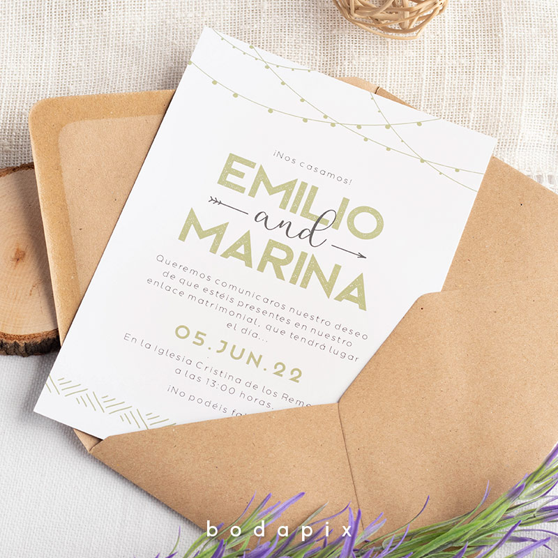 Invitaciones de boda sencillas