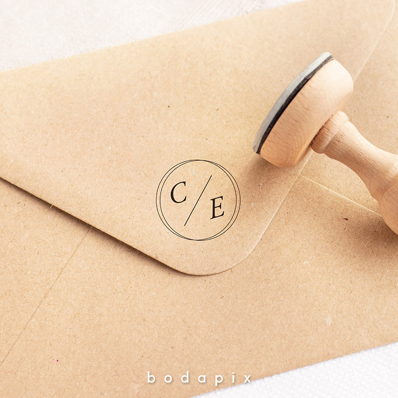 sello de madera para bodas