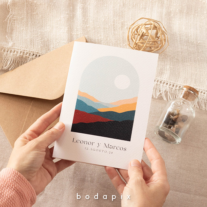 Invitaciones de boda con paisajes