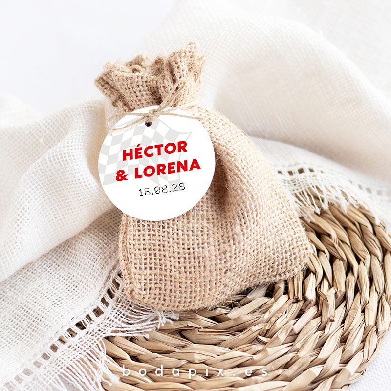 Etiquetas para bodas para los amantes del motor