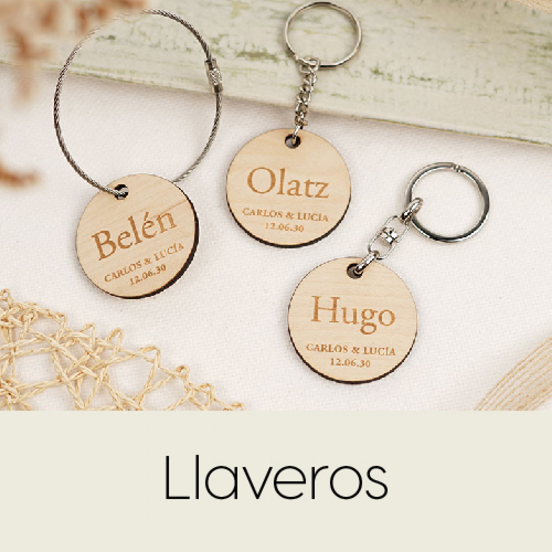 Detalles llaveros boda