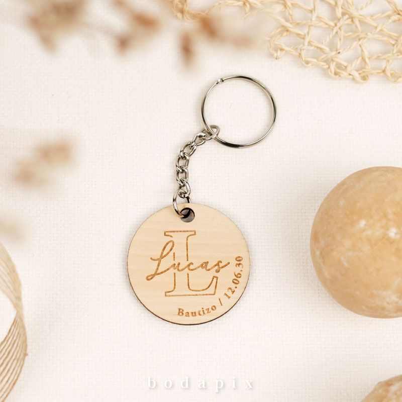 llavero con cierre metalico para bautizos