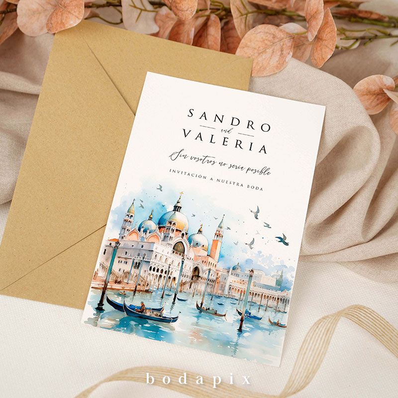 invitacion de boda de la piazza san marco