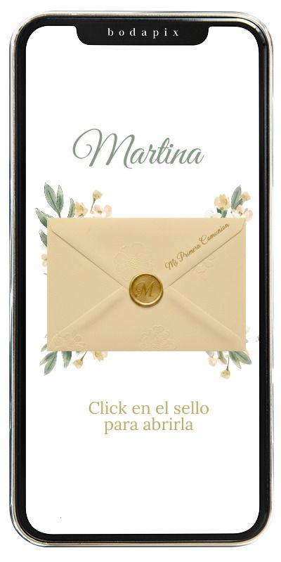 invitación digital de comunion con diseño elegante
