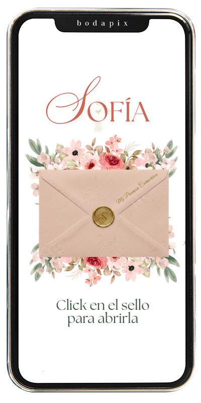 invitación digital de comunion con diseño bonito